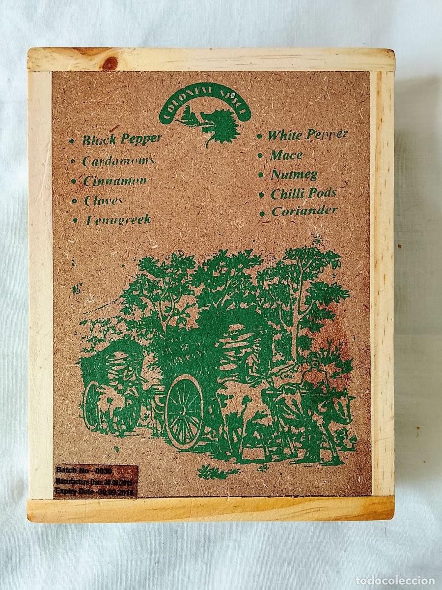 Vintage: Especiero de madera con varios departamentos - Foto 3