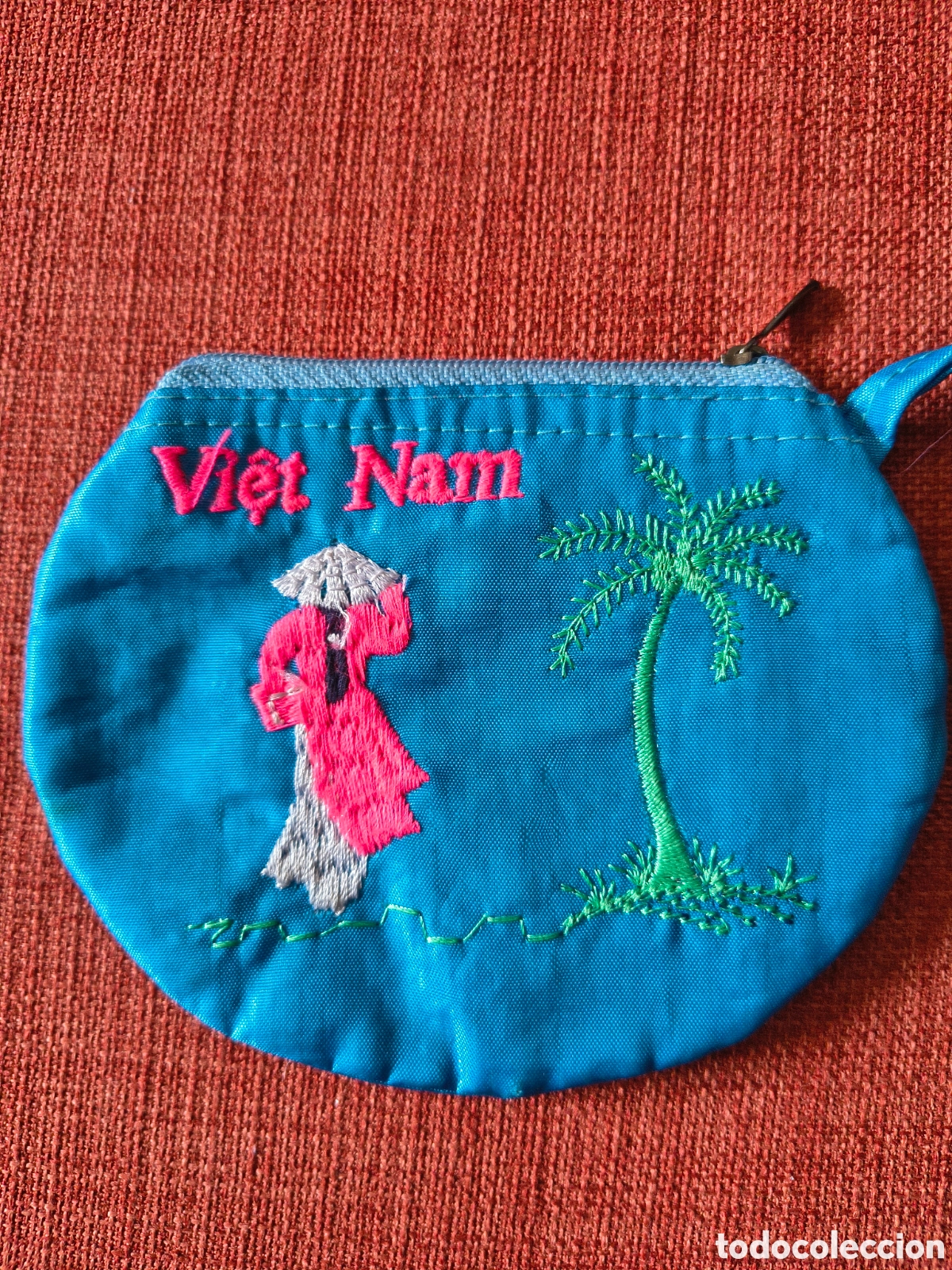 Vintage: Monedero bordado con tema del Vietnam - Foto 1