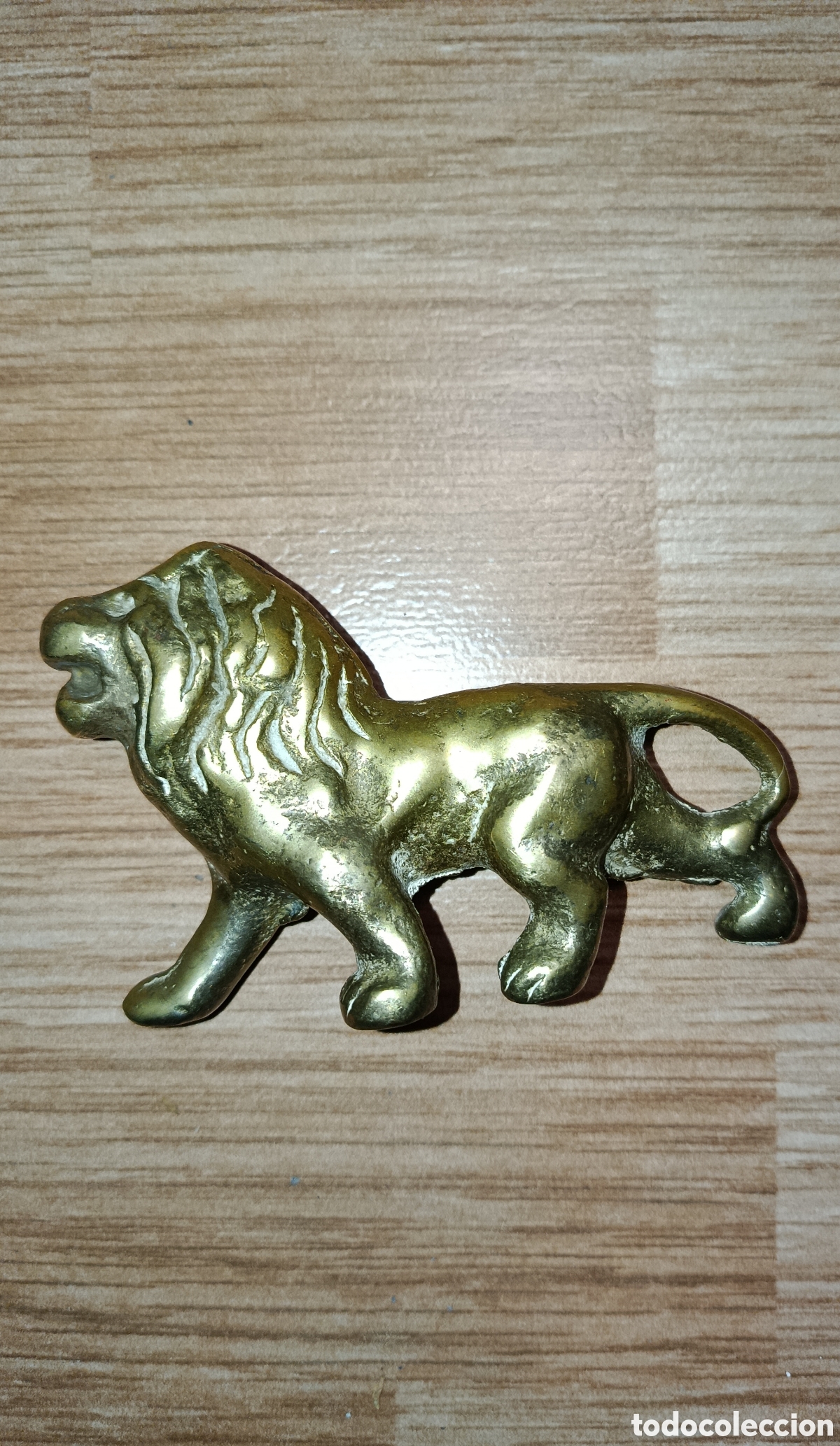 Vintage: Figura le&oacute;n bronce vintage
