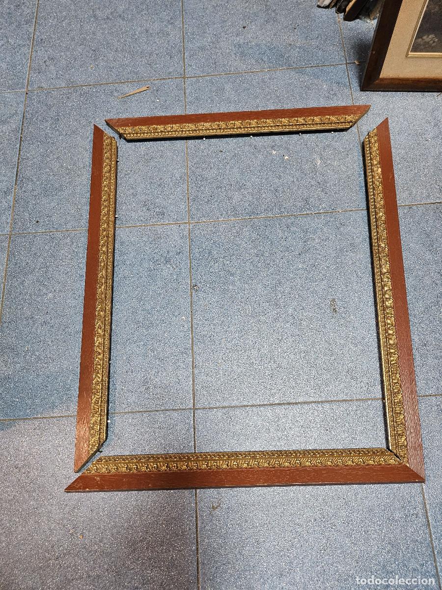 Vintage: marco de madera con dorado - Foto 1