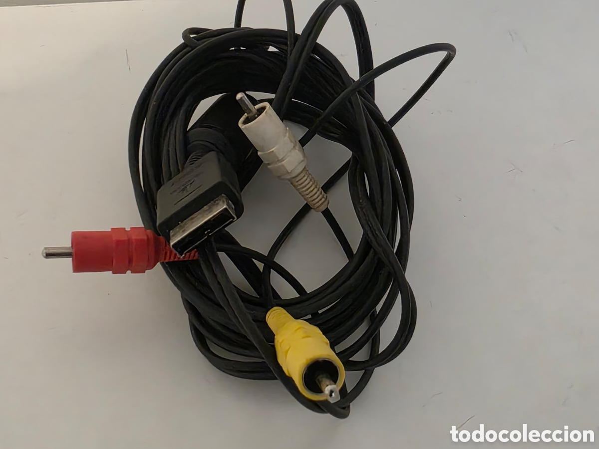 Vintage: Cable AV PS1 PS2 PS3 RCA Negro - Foto 4