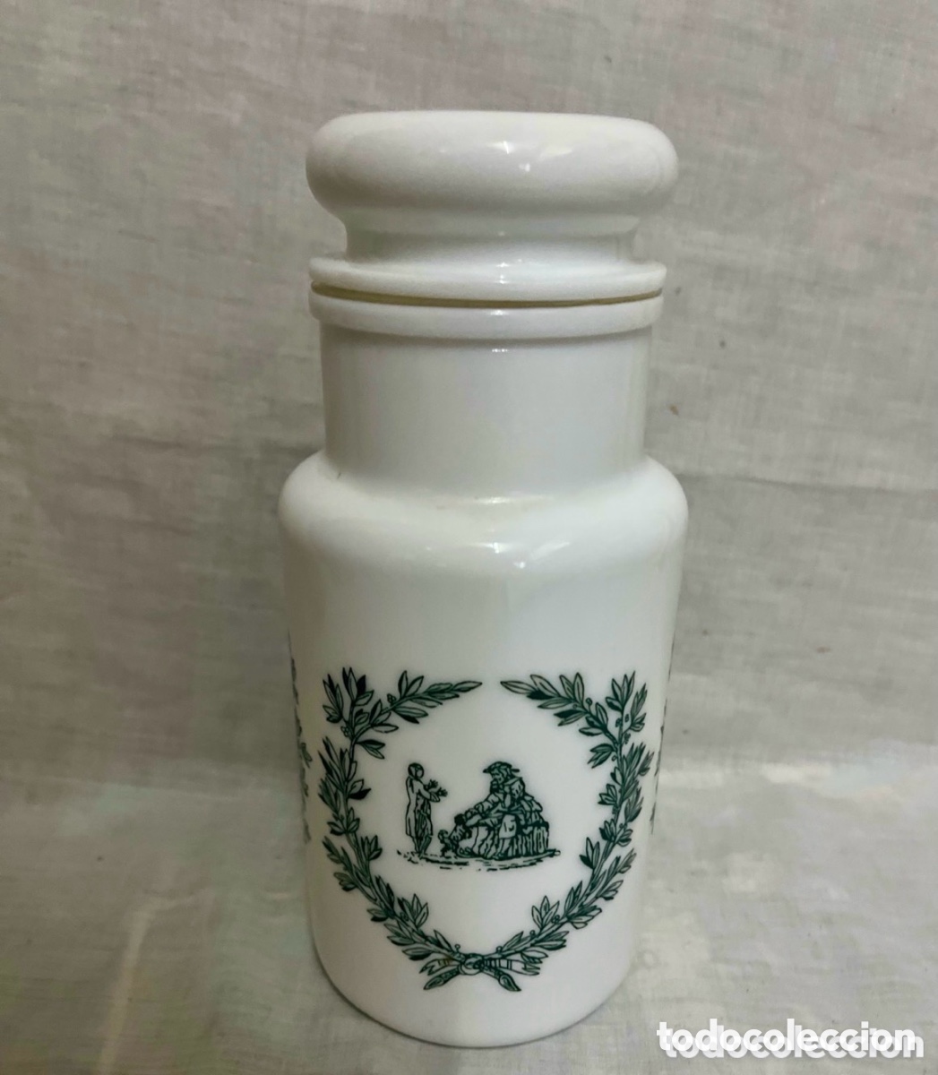 Vintage: ALBARELO DE FARMACIA OPALINA BLANCA - Foto 2
