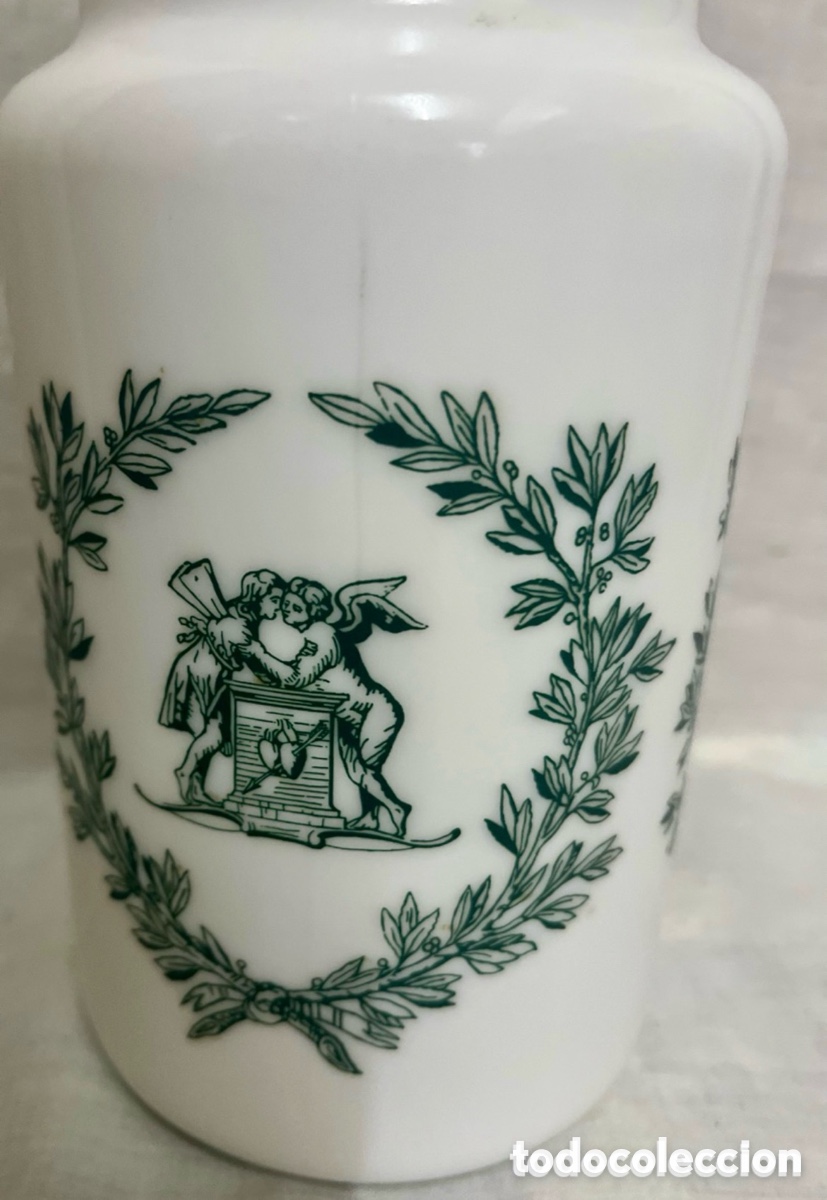 Vintage: ALBARELO DE FARMACIA OPALINA BLANCA - Foto 3