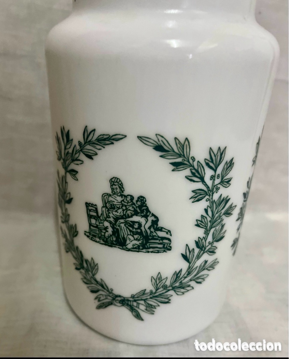 Vintage: ALBARELO DE FARMACIA OPALINA BLANCA - Foto 4