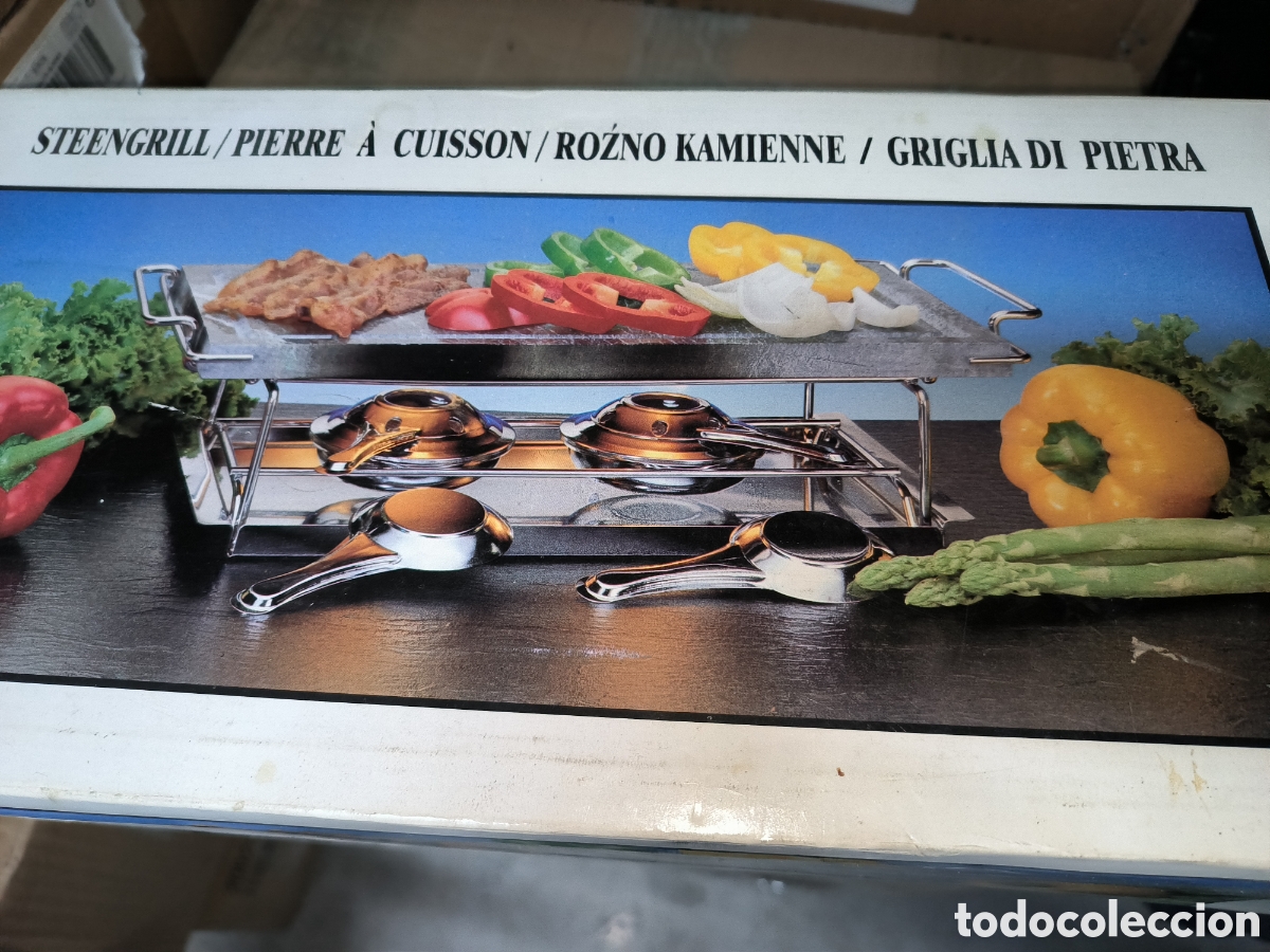 Vintage: Grill piedra 3 sartenes. Nueva
