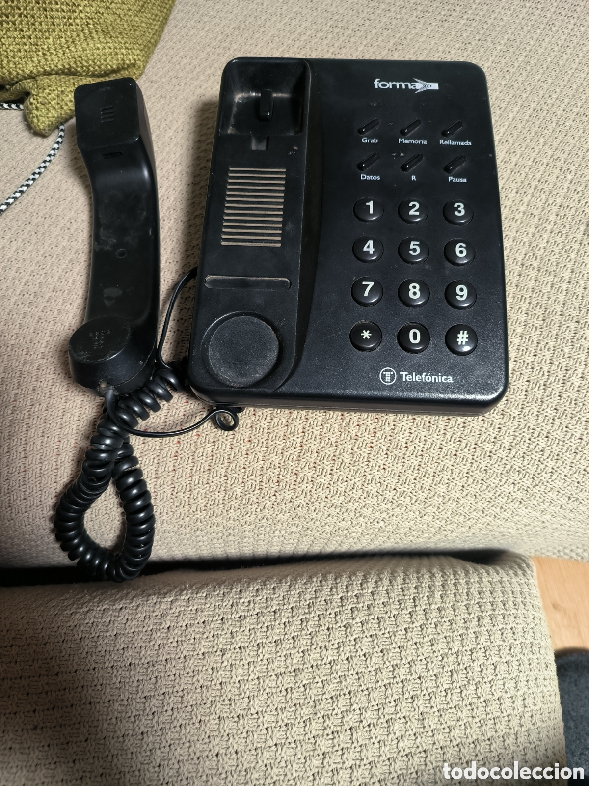 Vintage: Tel&eacute;fono FORMA Telef&oacute;nica NEGRO - Foto 2