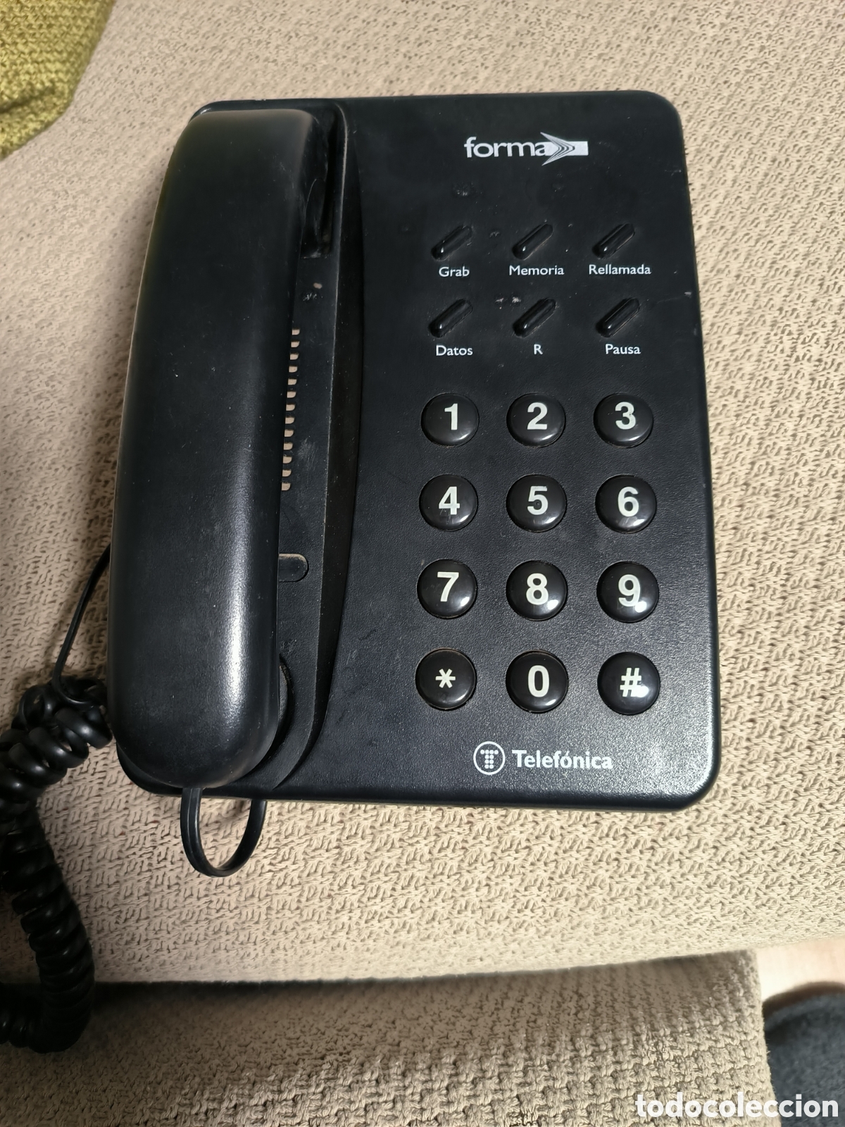 Vintage: Tel&eacute;fono FORMA Telef&oacute;nica NEGRO - Foto 1