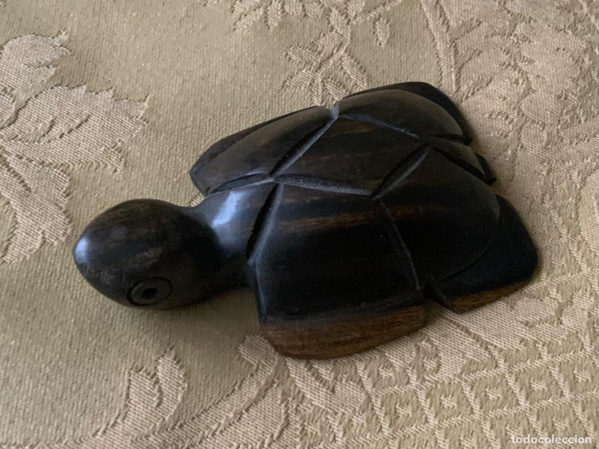 Vintage: TORTUGA DE MADERA NOBLE, TALLADA A MANO - Foto 1