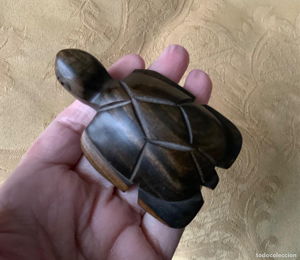 Vintage: TORTUGA DE MADERA NOBLE, TALLADA A MANO - Foto 4