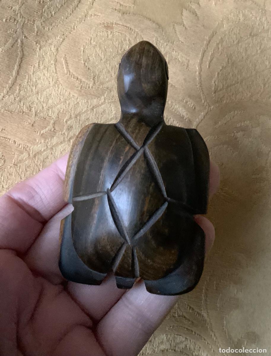 Vintage: TORTUGA DE MADERA NOBLE, TALLADA A MANO - Foto 8