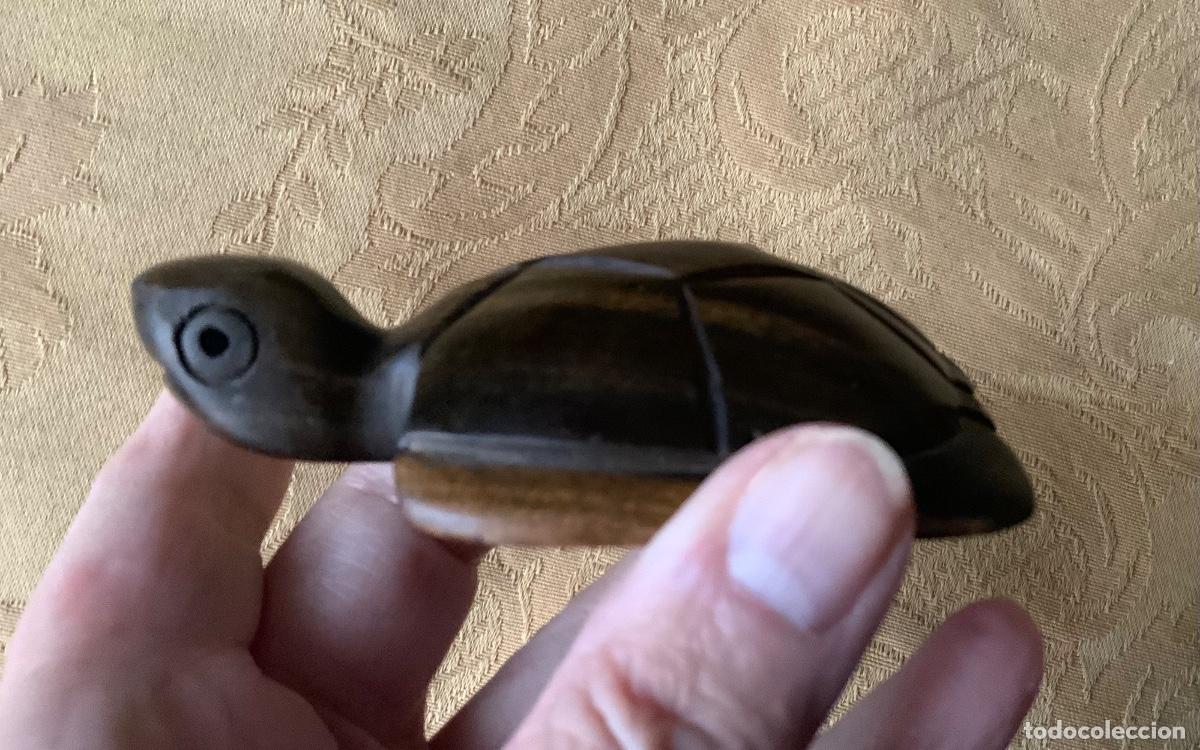 Vintage: TORTUGA DE MADERA NOBLE, TALLADA A MANO - Foto 9