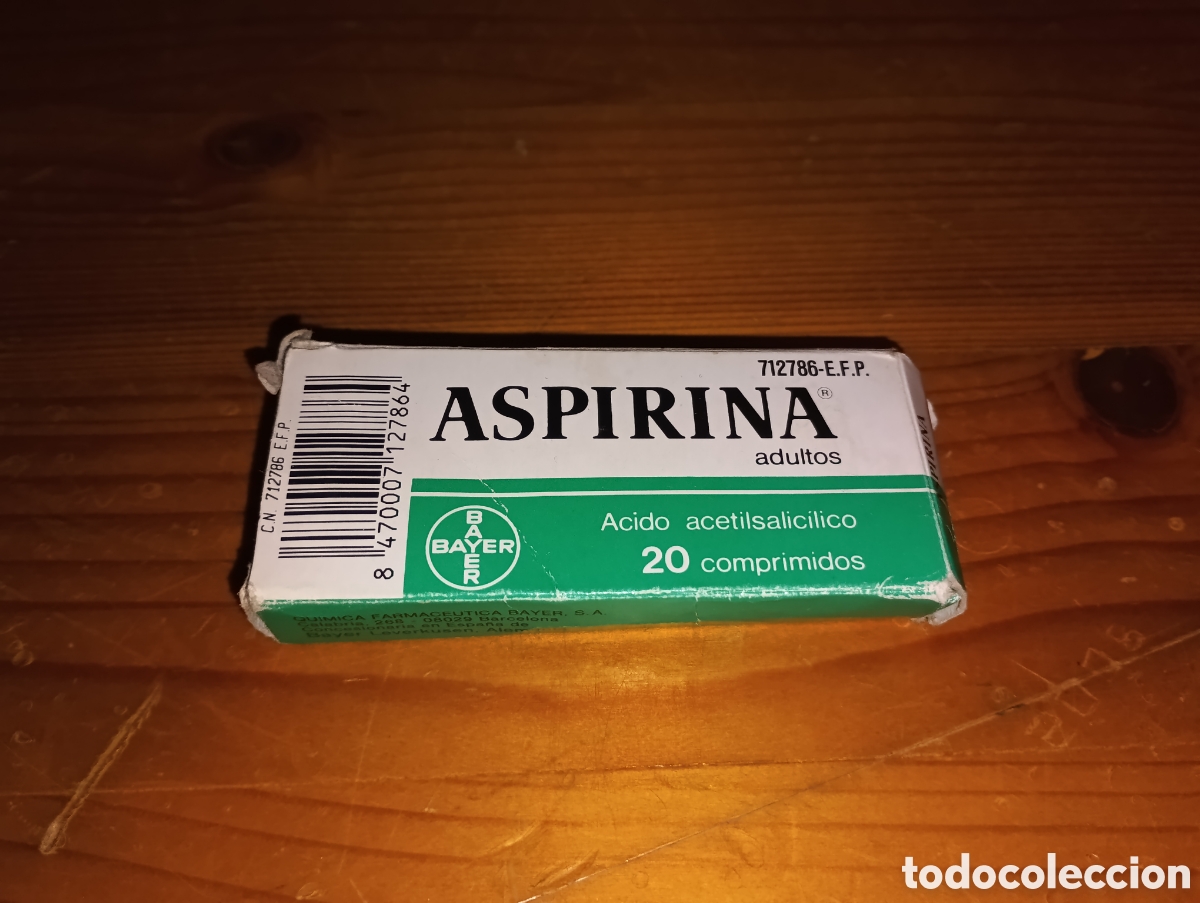 Vintage: Vintage Caja Aspirinas bayer caducidad Mayo 1999 con 6 comprimidos coleccionistas