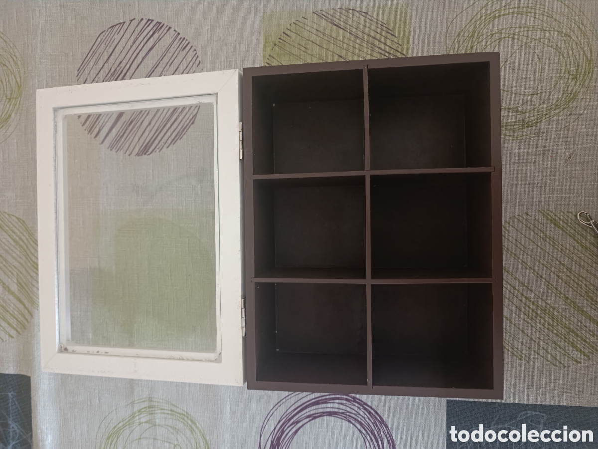 Vintage: Caja de t&eacute; de madera, con seis compartimientos - Foto 4