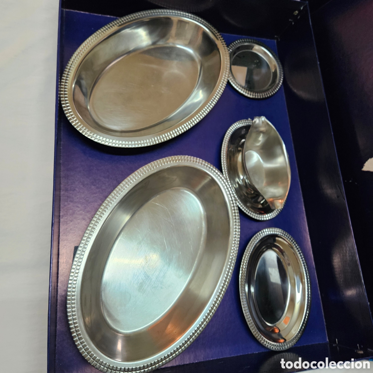 Vintage: Set de bandejas de acero inoxidable varios tama&ntilde;os. Muy buena calidad