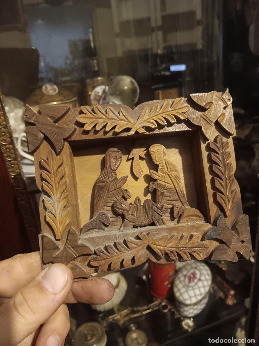 Vintage: Belen madera recuerdo jerusalem