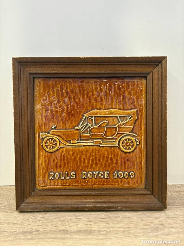 Vintage: CUADRO CON UN ROLLS ROYCE