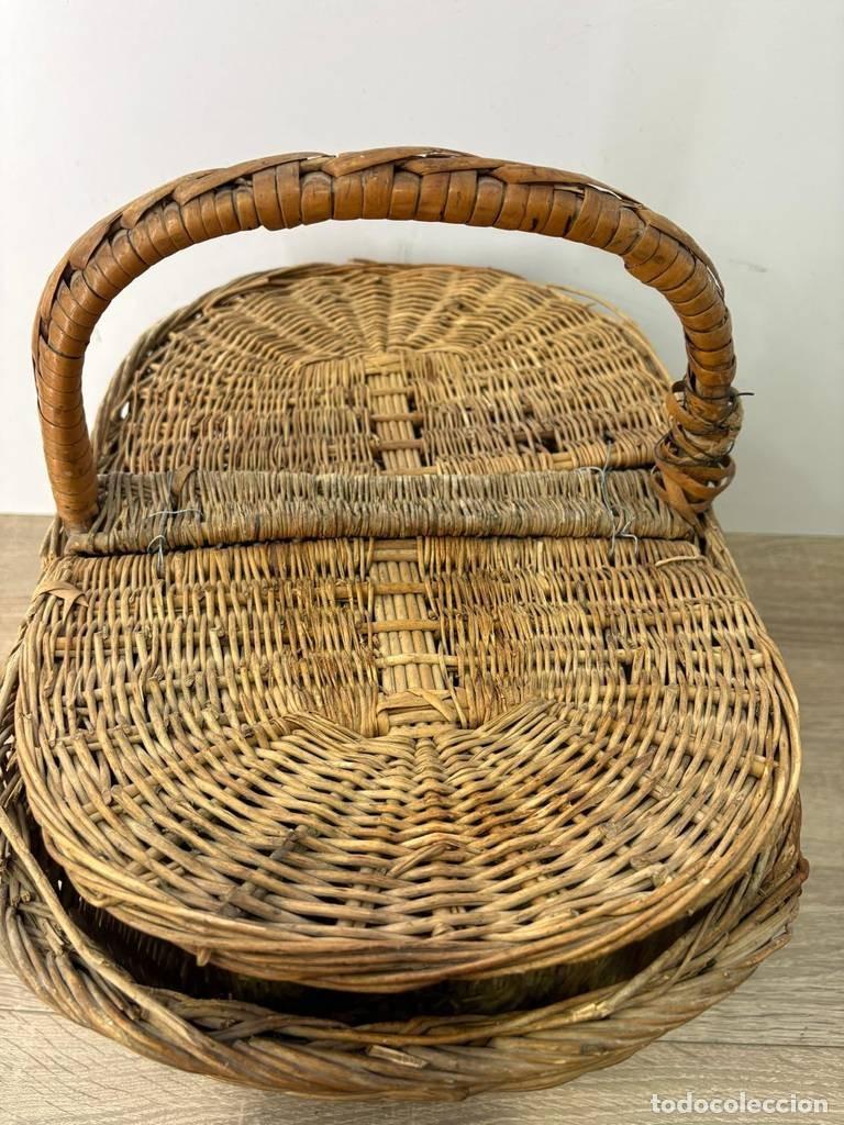 Vintage: CESTA DE MIMBRE CL&Aacute;SICA - Foto 7