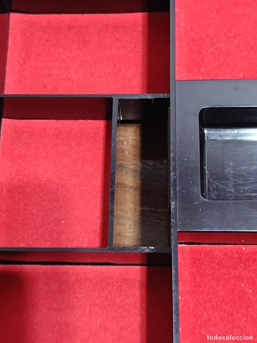 Vintage: Caja joyero de madera caoba lacada - Foto 2