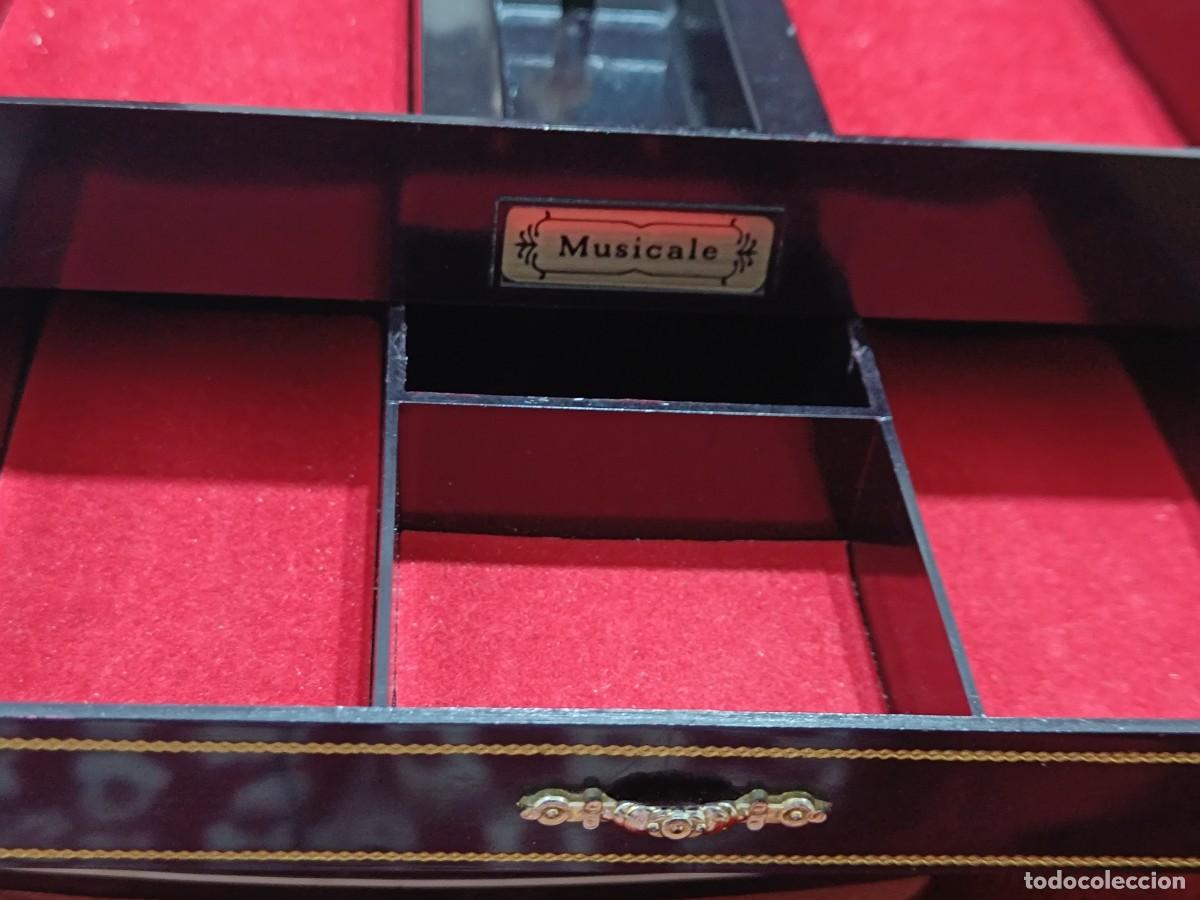 Vintage: Caja joyero de madera caoba lacada - Foto 3