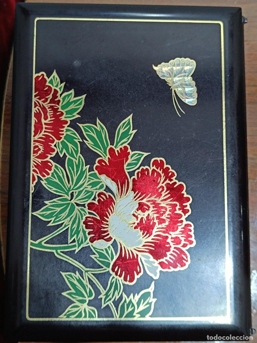 Vintage: Caja joyero de madera caoba lacada - Foto 6