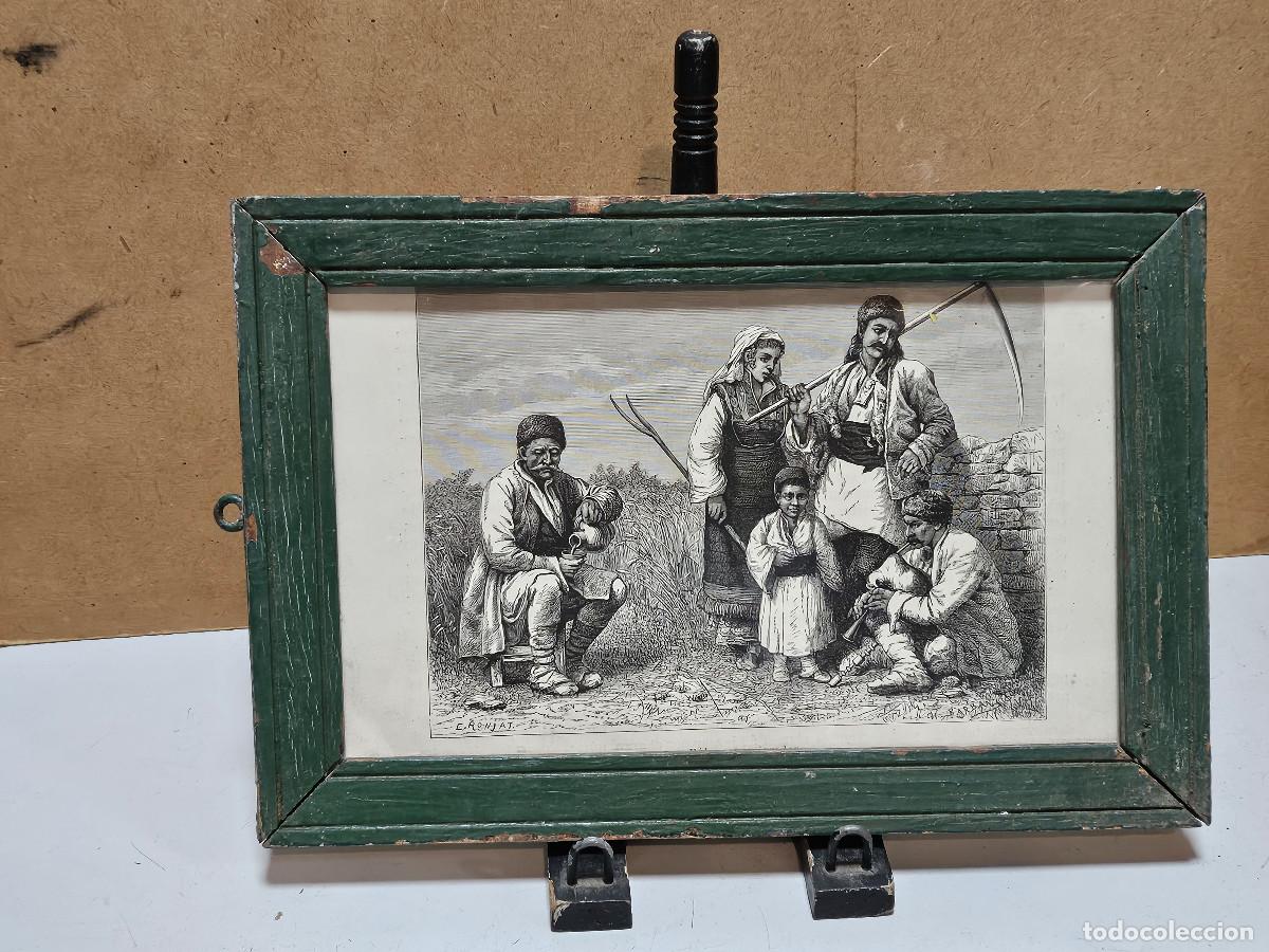 Vintage: cuadro con grabado antiguo - Foto 1