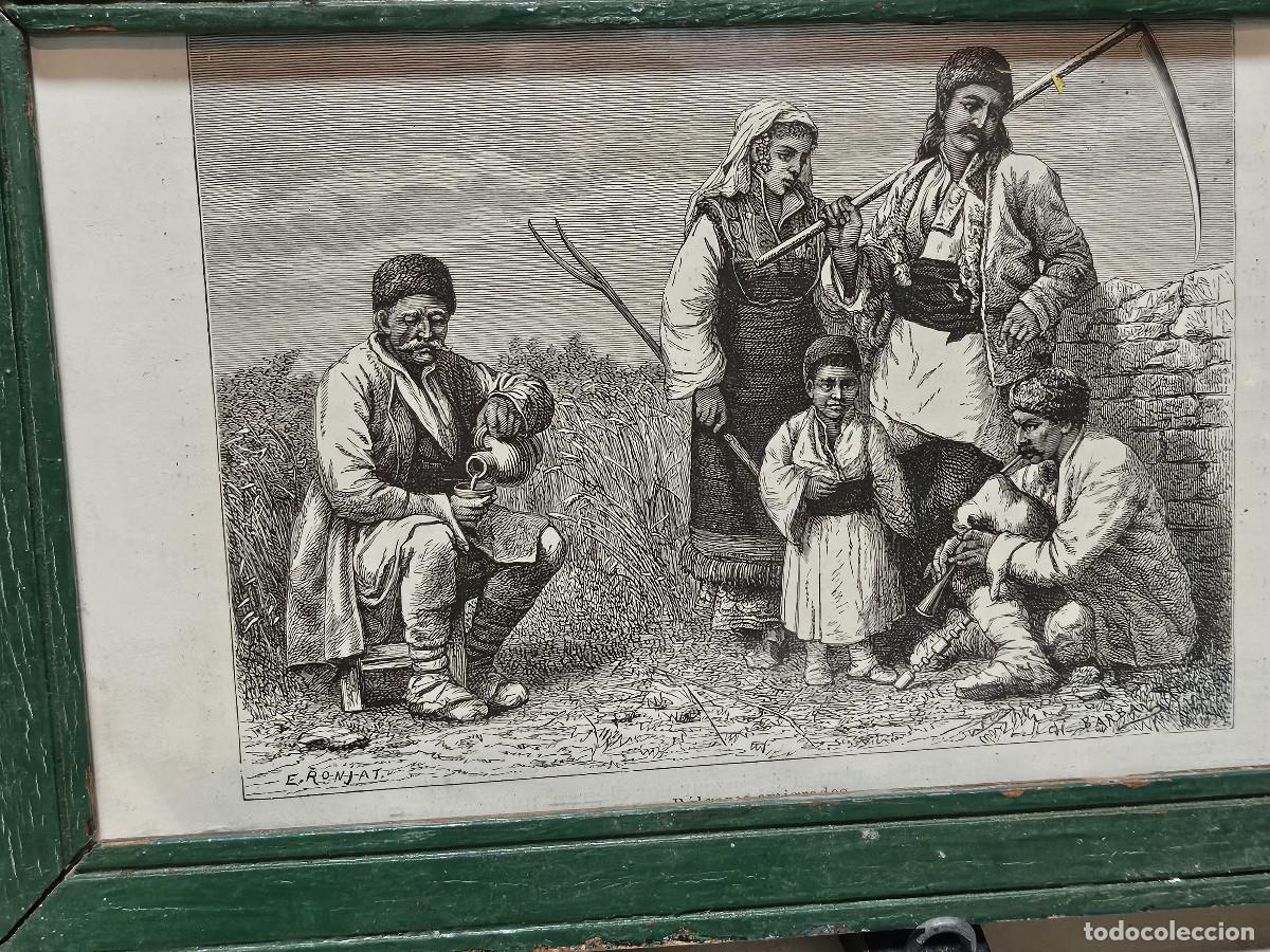 Vintage: cuadro con grabado antiguo - Foto 2