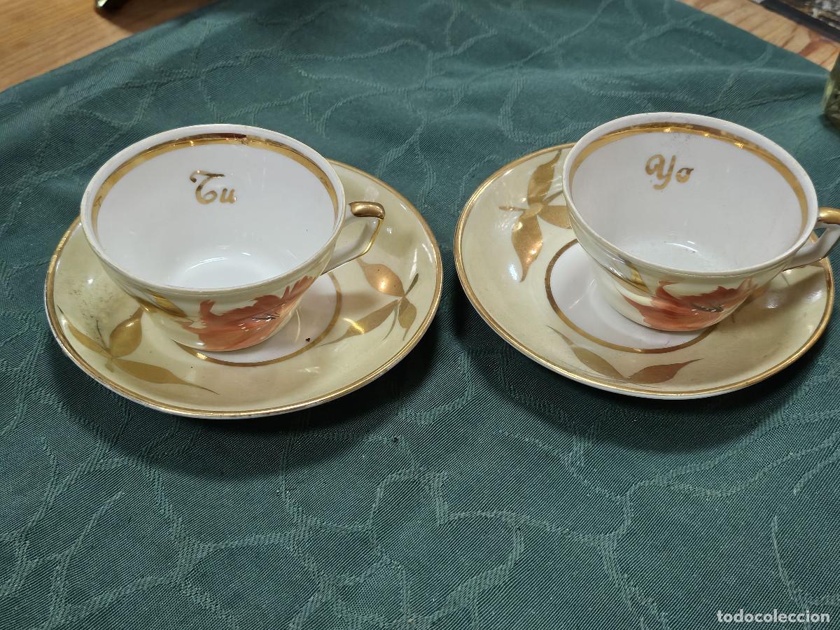 Vintage: 2 tazas y platos un tu y yo - Foto 1