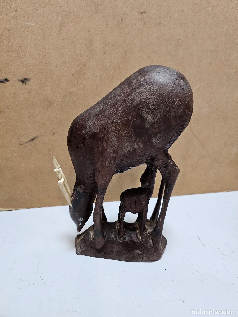 Vintage: figura africana de madera - Foto 1