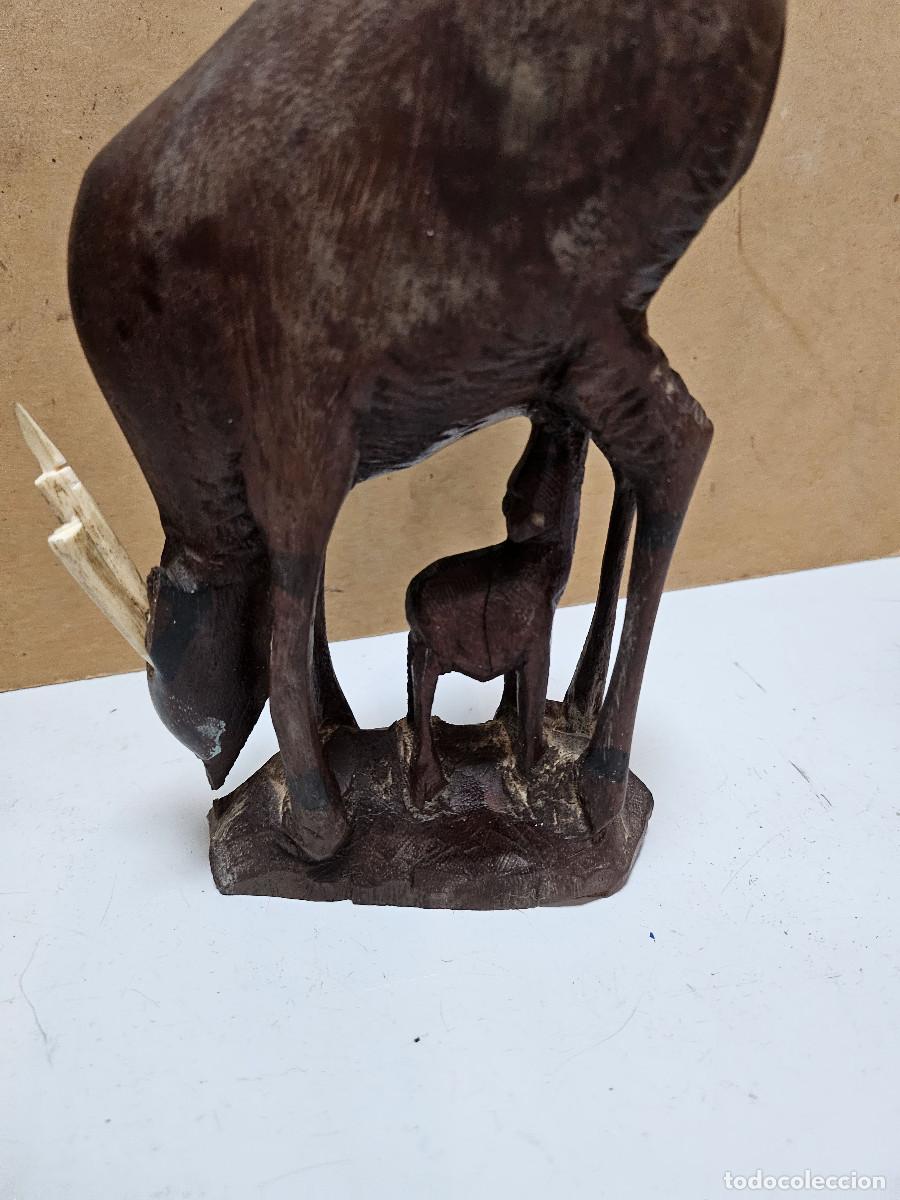 Vintage: figura africana de madera - Foto 2