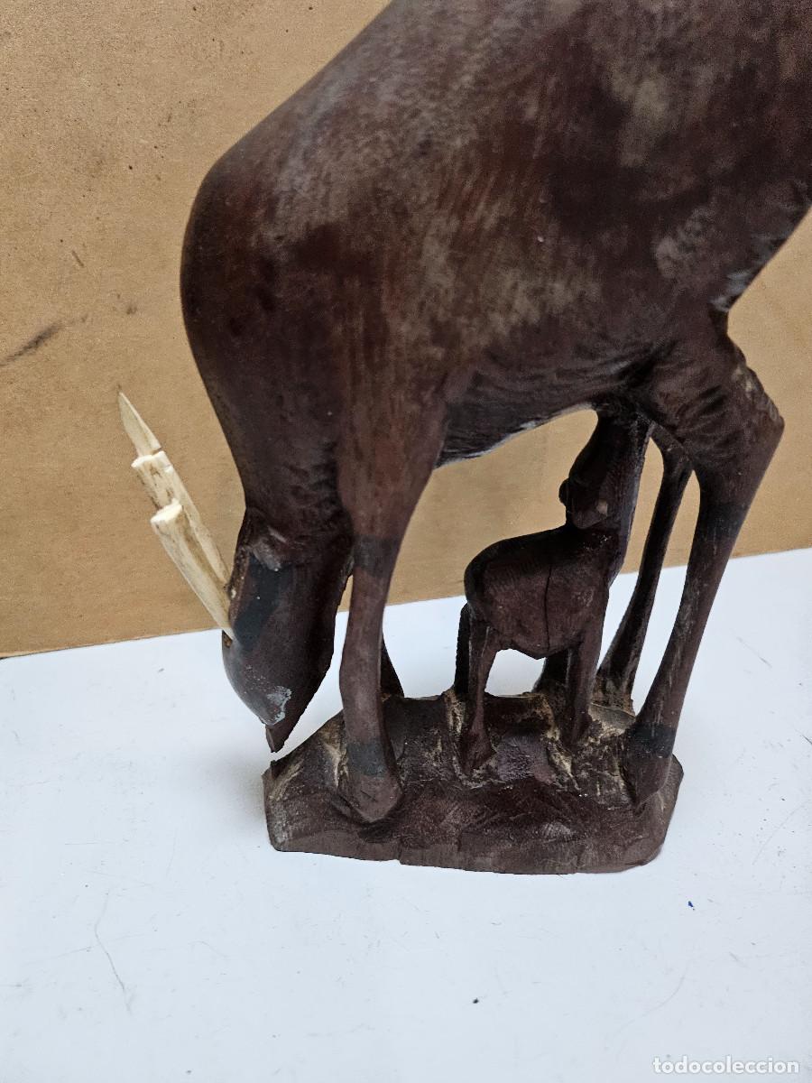 Vintage: figura africana de madera - Foto 3