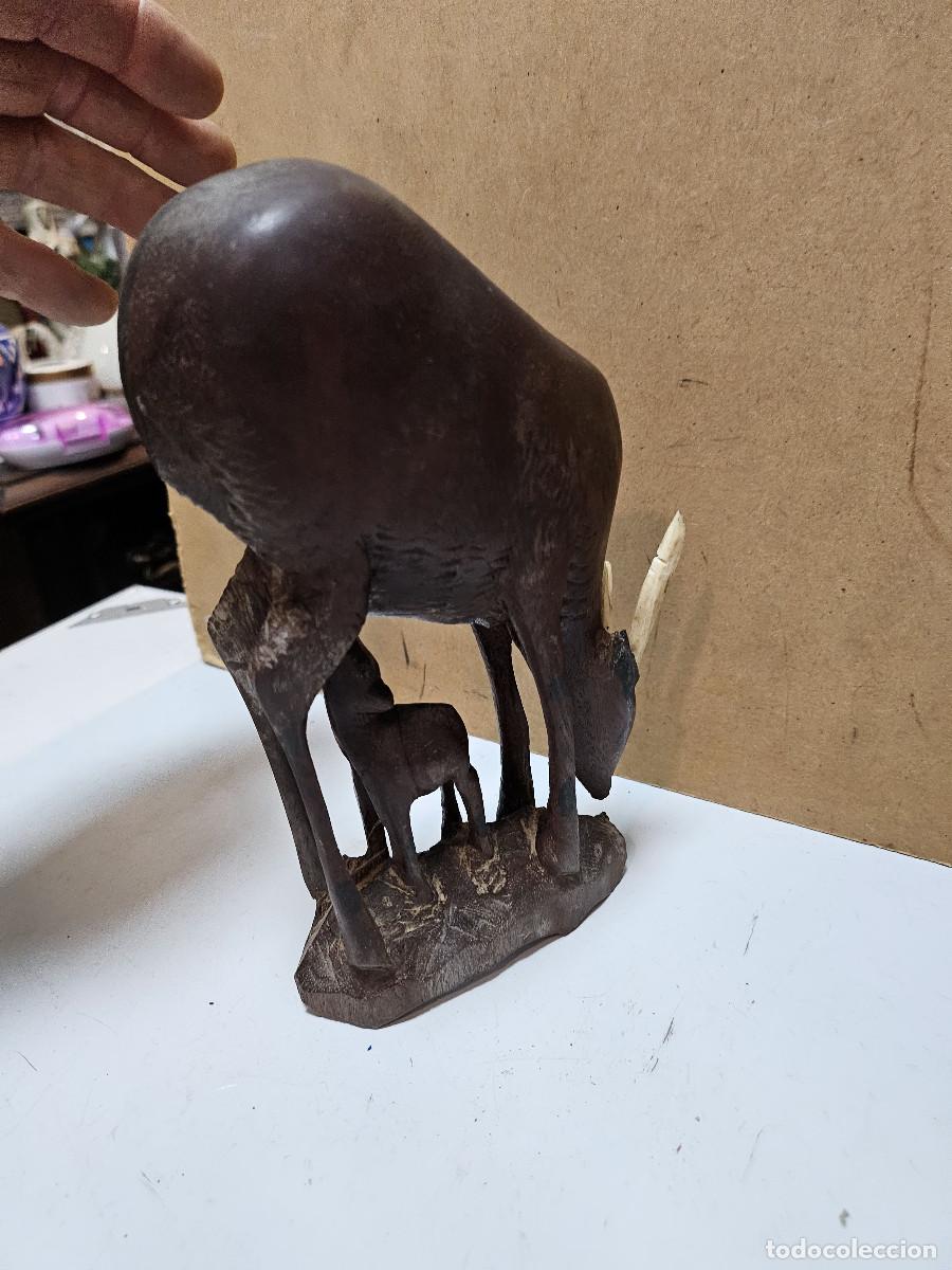 Vintage: figura africana de madera - Foto 5