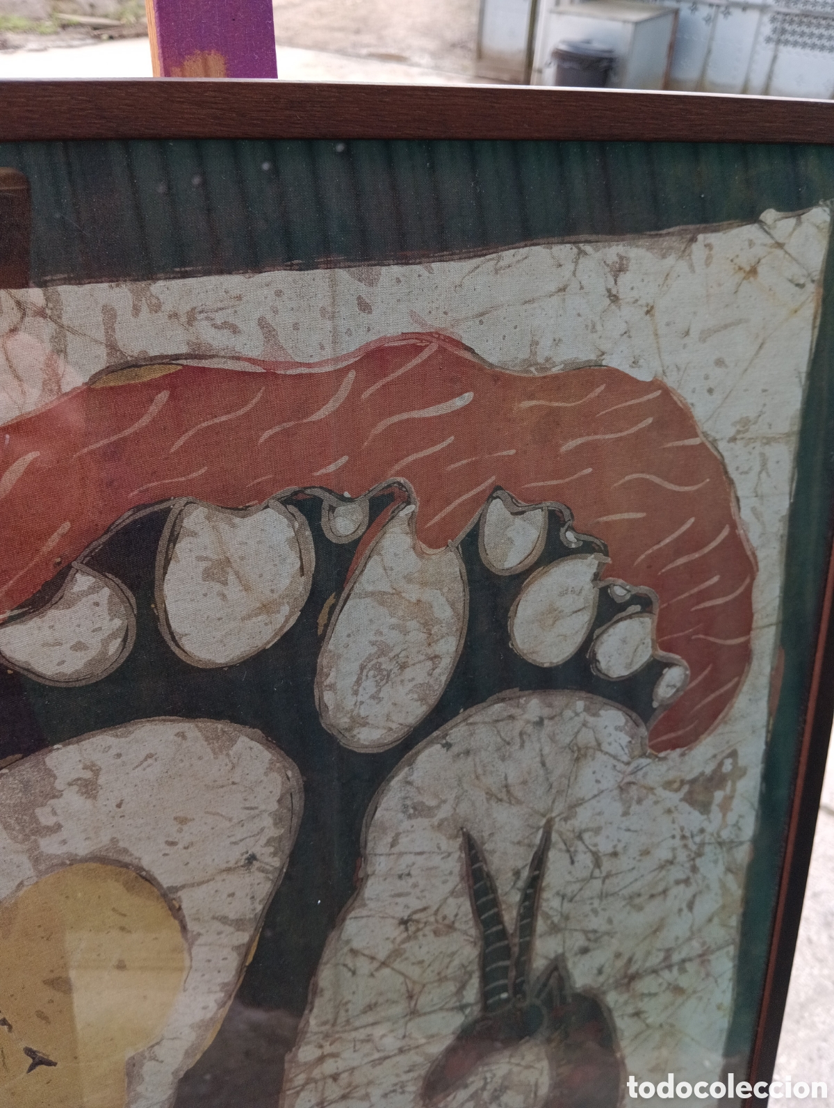 Vintage: VINTAGE BATIK AFRICANO ENMARCADO. - Foto 9