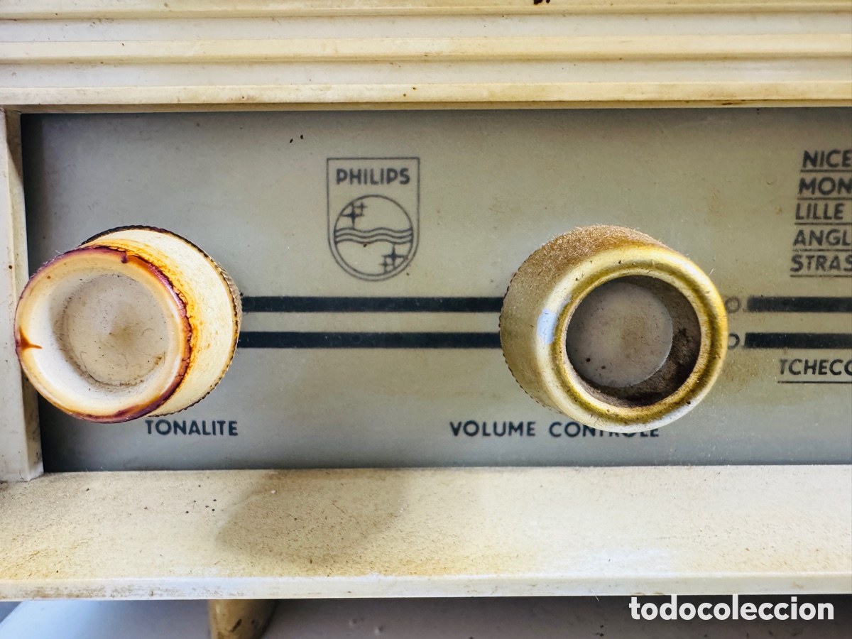 Vintage: Philips Radio Tocadiscos V&aacute;lvulas H3F08A 1960 TUBES LAMPES Para Restaurar - Foto 13