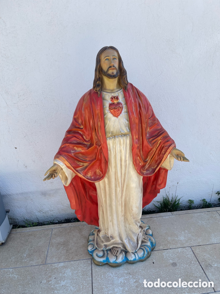 Vintage: Sagrado Corazon grande 120cms - Foto 3
