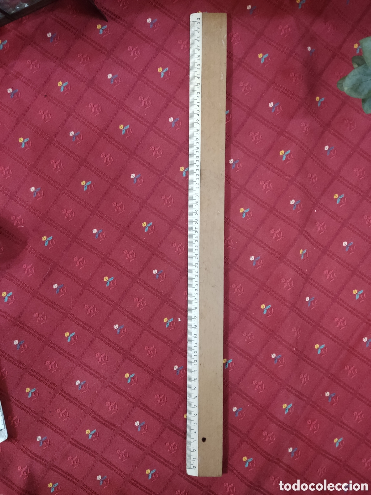 Vintage: Antigua regla de madera 50 cm - Foto 1