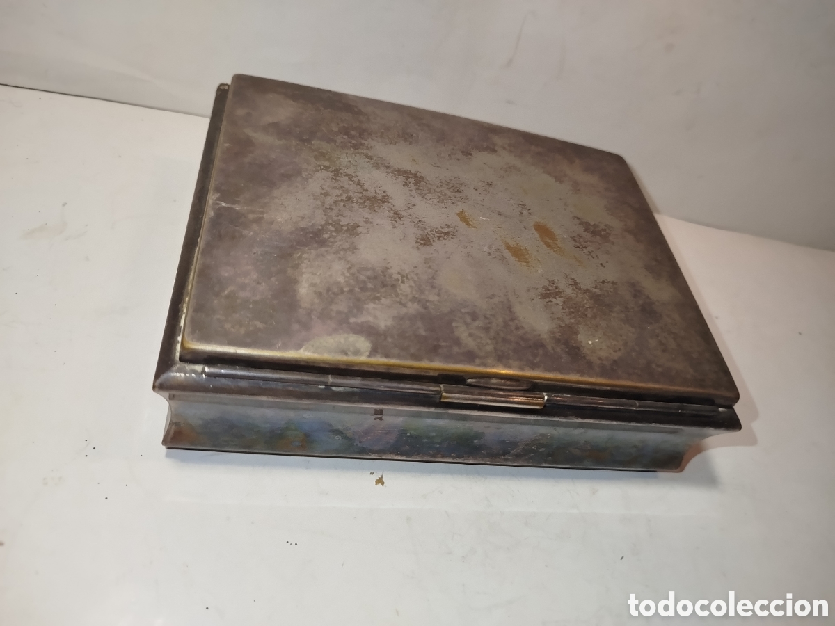 Vintage: Caja de madera y metal - Foto 2