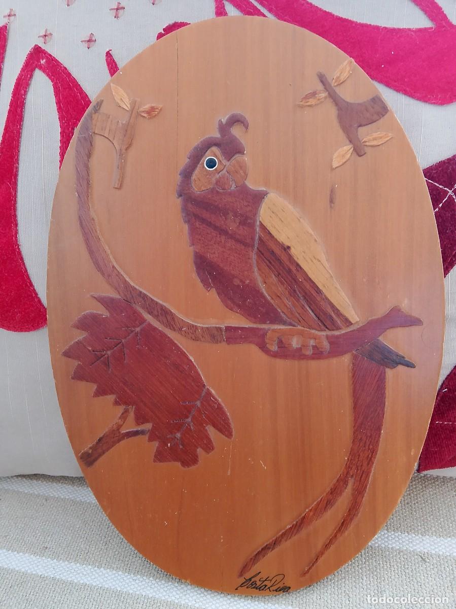 Vintage: Panel de madera loro hecho en Costa Rica - Foto 1