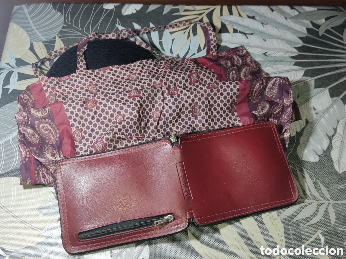 Vintage: Bolsa de compra de cartera con monedero.Vintage. *2* - Foto 3