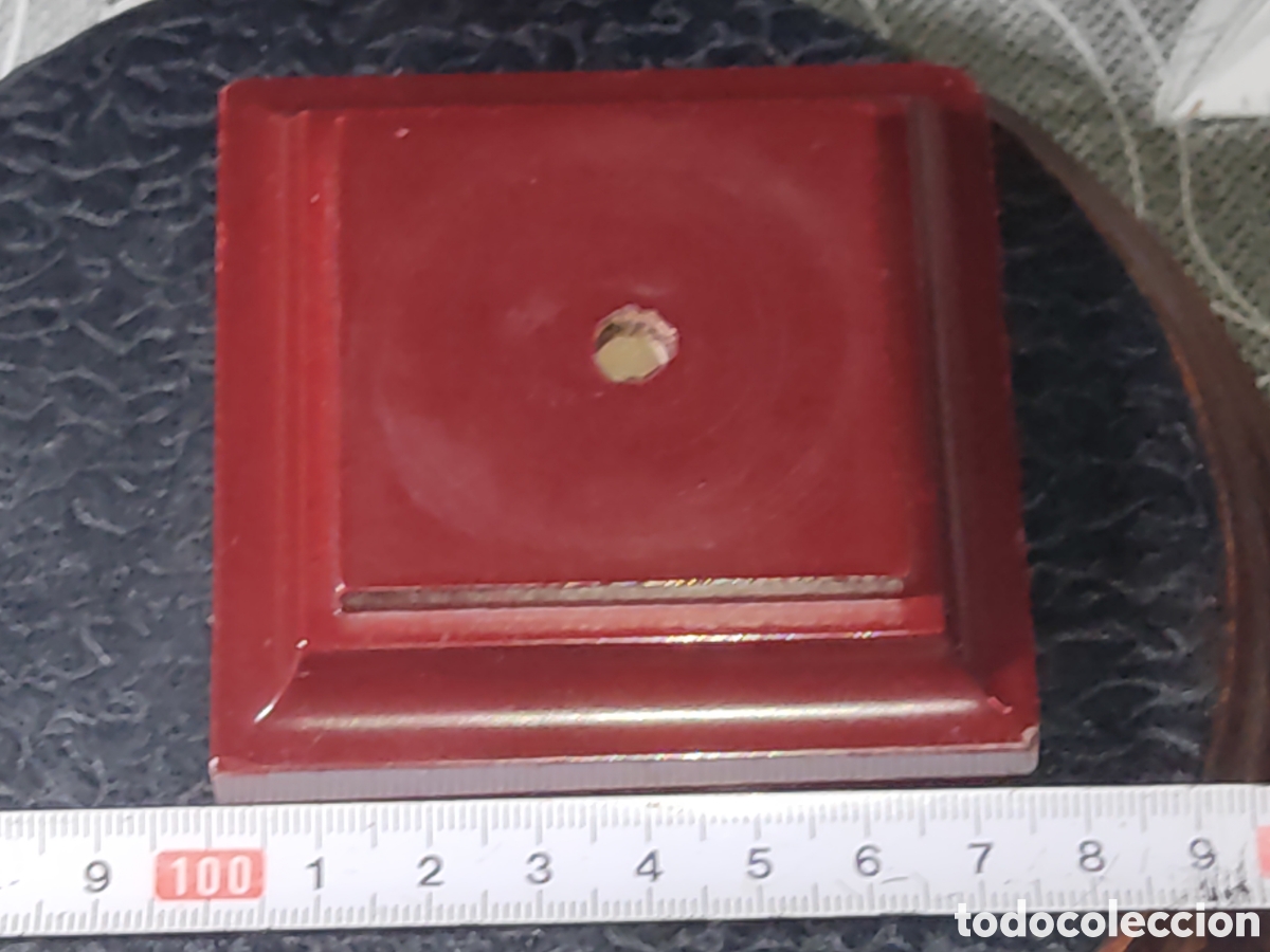Vintage: Peana de madera 7.5cm x 7.5cm.Vintage. - Foto 3