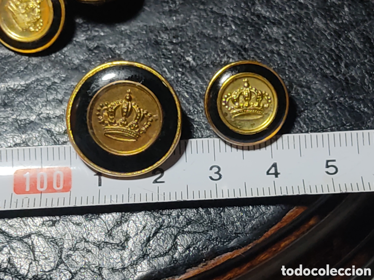 Vintage: Lote de botones de esmalte con corona.Vinrage. - Foto 2