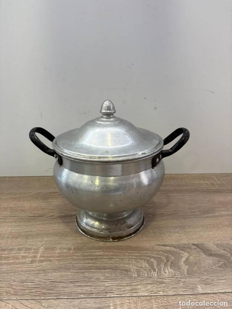 Vintage: SOPERA DE ALUMINIO.. - Foto 4