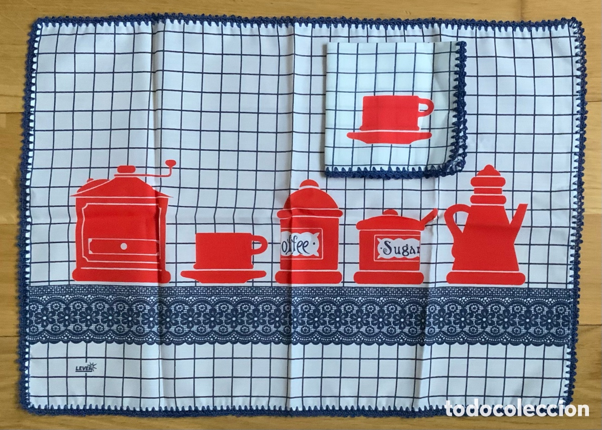 Vintage: MANTEL INDIVIDUAL O PA&Ntilde;O PARA BANDEJA MARCA LEVER