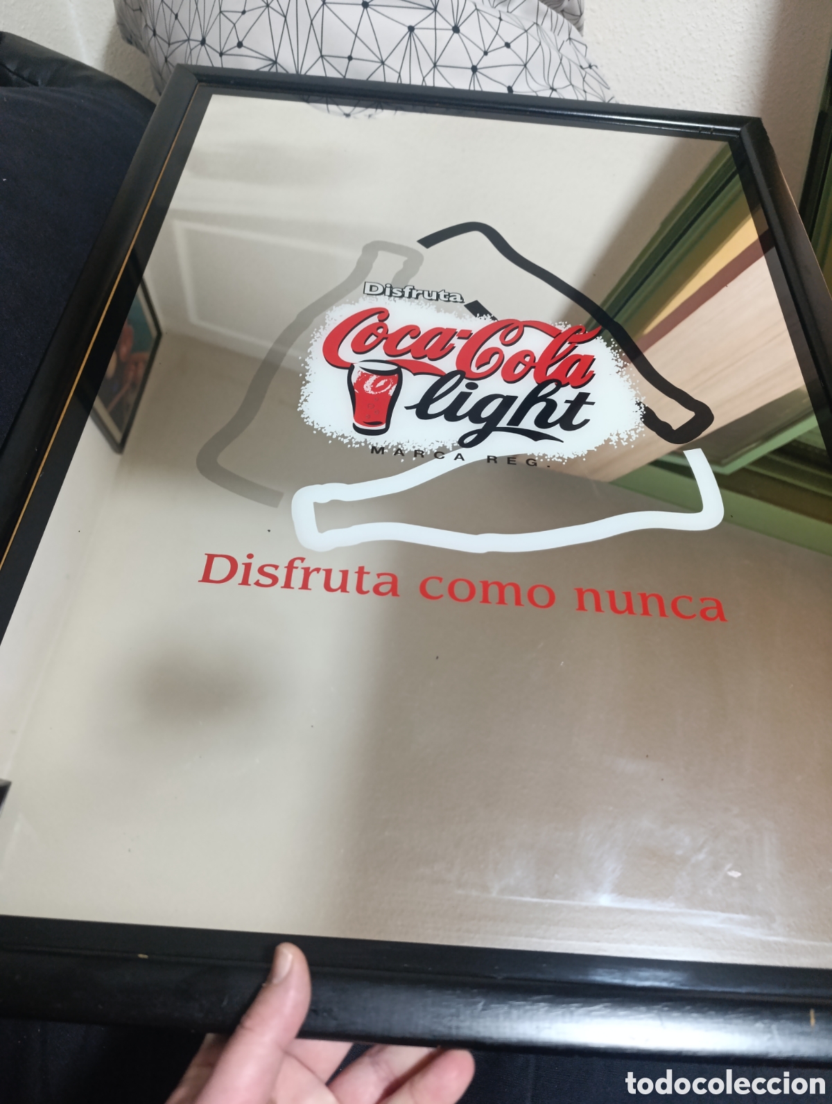 Vintage: espejo publicitario de Coca-Cola Light - Foto 2