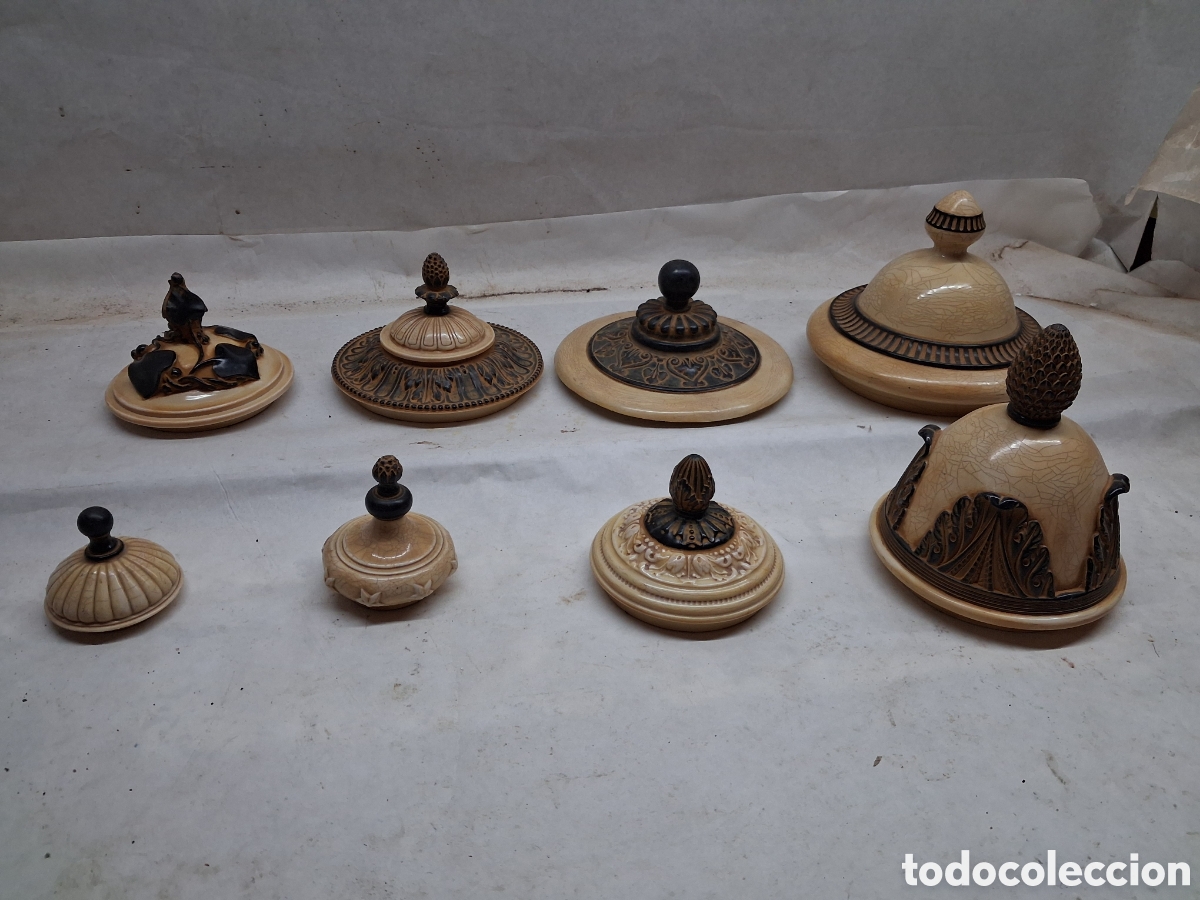 Vintage: Lote tapas jarr&oacute;n resina - Foto 1