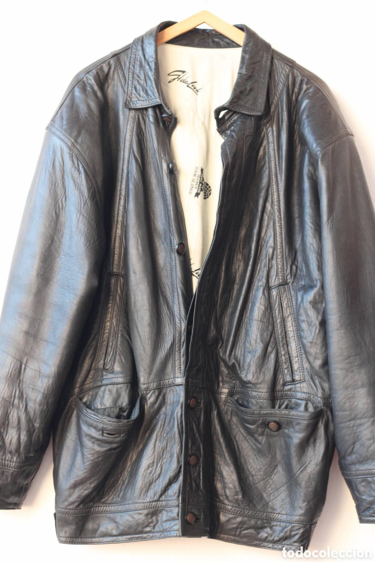 Vintage: Cazadora bomber hombre piel - Foto 4