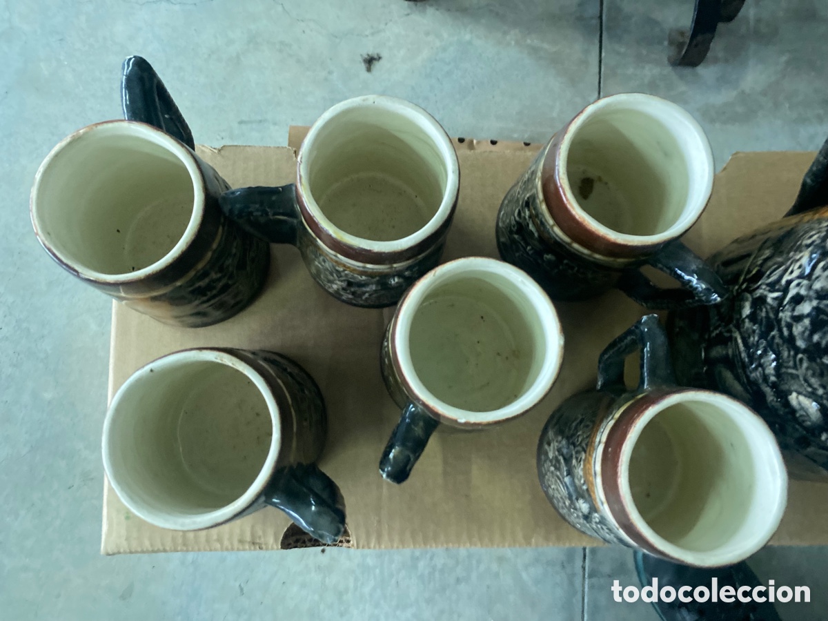Vintage: Conjunto jarras de cerveza alemanas Stein - Foto 3