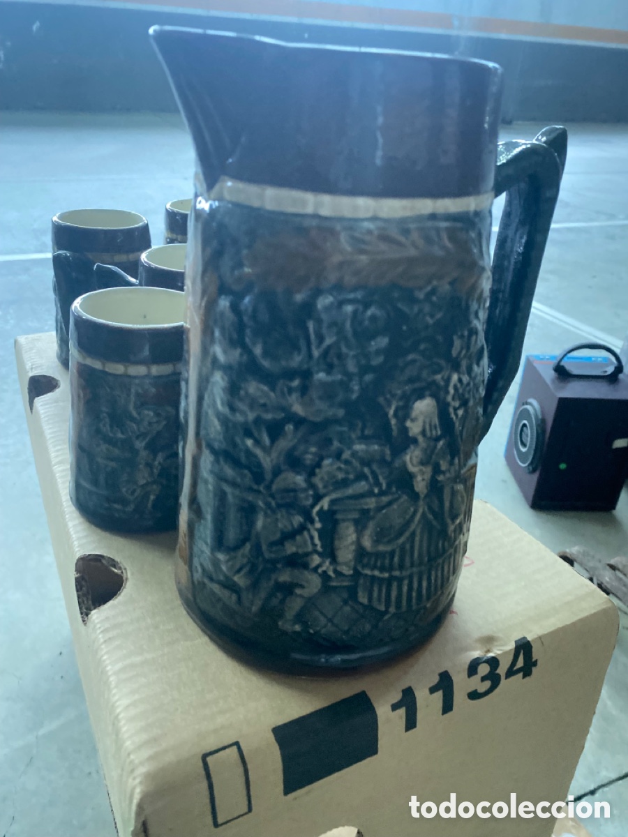 Vintage: Conjunto jarras de cerveza alemanas Stein - Foto 5