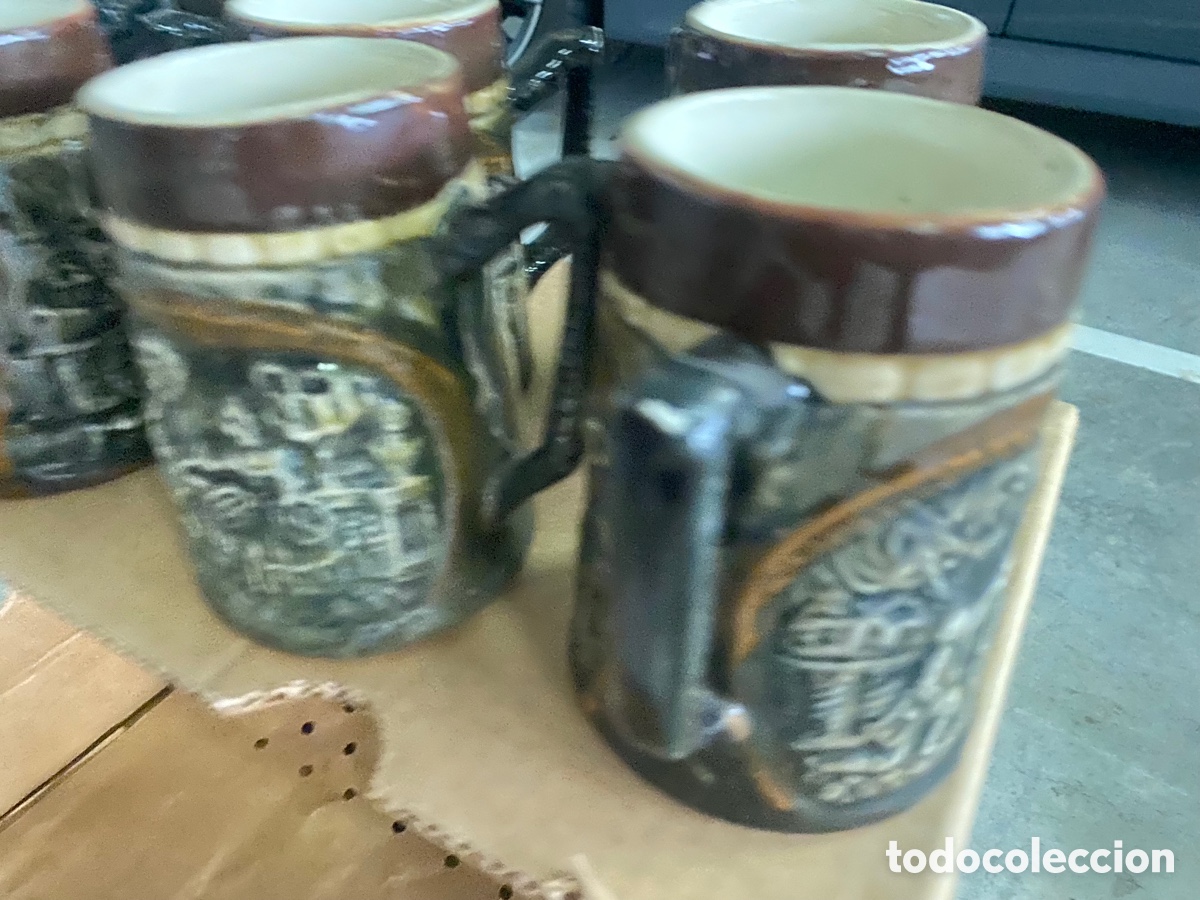 Vintage: Conjunto jarras de cerveza alemanas Stein - Foto 7