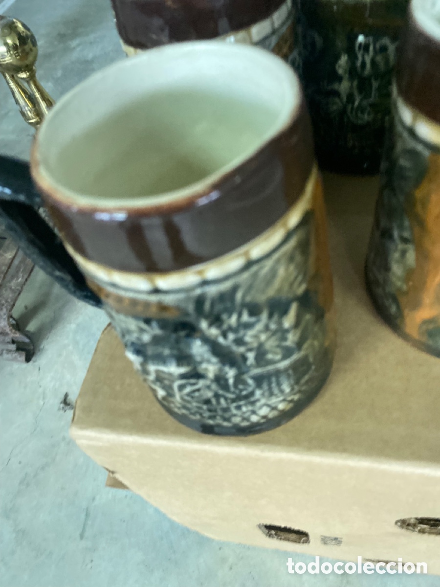 Vintage: Conjunto jarras de cerveza alemanas Stein - Foto 14