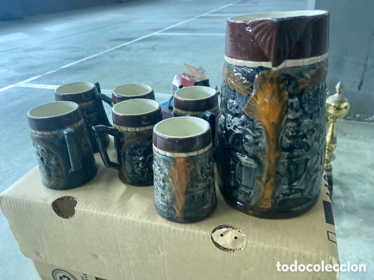 Vintage: Conjunto jarras de cerveza alemanas Stein - Foto 1